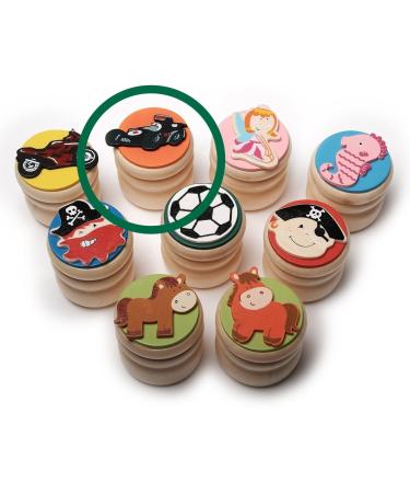 Inware 23309 - Wooden milk tooth box racing car motif