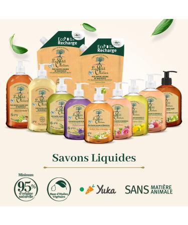 Le Petit Olivier Marseille Liquid Soap - Rose Perfume - Gently Cleanses Skin - 10.1 oz - Pure Vegetable Origin - International Shipping Available - Buy Online on SooperMarket.com