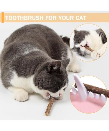 Silvervine Chew Sticks for Kittens - Natural Matatabi Cat Teething Toys for Teeth Cleaning and Stress Relief (10 PCS) - Buy Online on SooperMarket.com