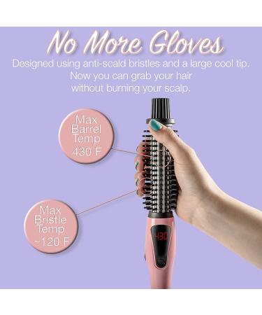 Heated Styling/Curling Iron Brush | 3-in-1 Ceramic Ionic Hair Curler/Straightener | Anti-Scald Bristles | Free Travel Pouch | Electric Curl Wand - Buy Online on SooperMarket.com