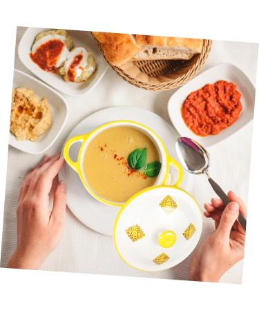 Alipis 1pc Ceramic Steamed Egg Bowl Food Serving Bowl Noodle Ceramic Baking Bowl Kitchen Bowl Child Dessert 13.8x10.3cm Assorted Color-1 - Buy Online on SooperMarket.com