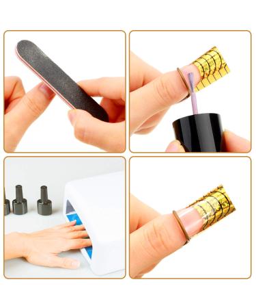 20 Reusable Nail Extension Forms - French Nail Tips for Manicure - Gold & Silver - Buy Online on SooperMarket.com