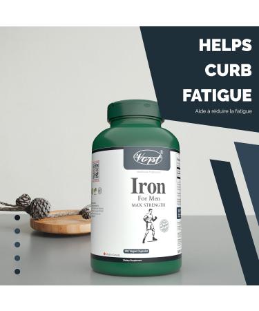 VORST Iron Supplement for Men Max Strength 180 Vegan Capsules | Made with Ferrous Fumarate | Alternative to Liquid | 1 Bottle 180 count (Pack of 1) - Buy Online on SooperMarket.com