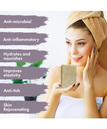Eczema Soap Bar for Face and Body - All Natural Dermatitis & Psoriasis Treatment - Gentle Relief for Dry, Itchy, Flaky Skin - Made in USA - 4 oz Bar (Pack of 1) - Buy Online on SooperMarket.com