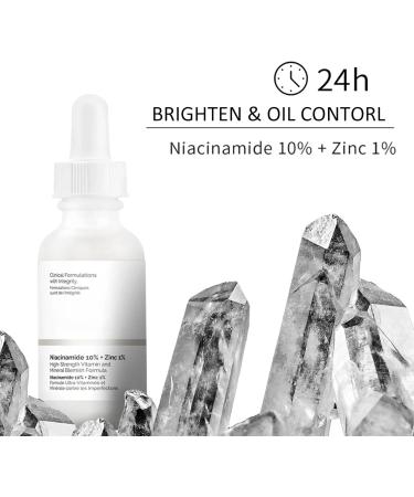 Niacinamide Serum 10% Niacinamide + 1% Zinc Skincare Serum Tackles Blemish Serum High-Strength Vitamin Minimize Pore Appearance Control Excess Oil and Redness Glowing Skin Hydrating Serum(30 ml) - Buy Online on SooperMarket.com