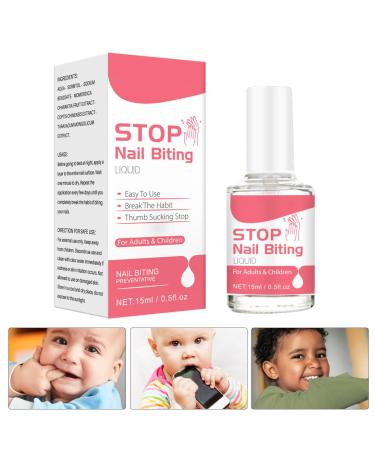 Anti Nail Biting Polish For Kids 0.5fl ozNail Biting Polish Alternative - Stop Nail Biting Polish Care For Kids & Adults Thumb Sucking Stop Safe & Effective Bitter Taste Stop Nail