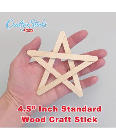 Craft Popsicle Sticks 4.5 Inch Standard - Red 200 Sticks - Natural and Multi Color Packs | CraftySticks - Buy Online on SooperMarket.com