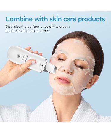 Skin Scrubber Face Spatula Pore Cleaner Blackhead Remover Tool with 3 Modes for Cleansing|Moisturizing|Lifting (Beige) - Buy Online on SooperMarket.com