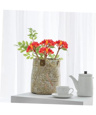 Artibetter 5pcs Christmas Ornaments Christmas Berry Twigs Xmas Floral Arrangements Christmas Tree Berries Red Berry Arrangement Wreath Artificial Berry Xmas Berries Bouquet Soft Pvc Spray Orange 27.00X11.00X11.00CM - Buy Online on SooperMarket.com