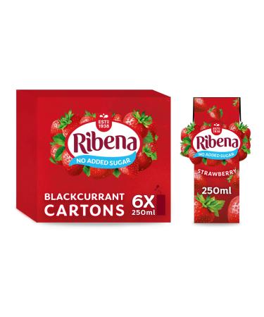 Ribena No Added Sugar Strawberry Cartons 6 X 250ml