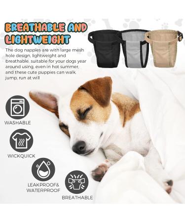 3 Pack Dog Diapers - Adjustable Protective Trousers for Heat & Monthly Bleeding | Washable Dog Pants - Buy Online on SooperMarket.com