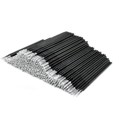 AIVIAI Disposable Micro Applicator Brush Micro Swabs for Makeup 400pcs (Black)