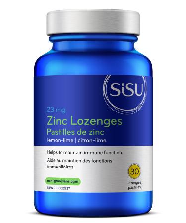 SISU Zinc Lozenges Lemon-Lime Flavour | High-Potency Zinc in a Convenient Lozenge | Essential Antioxidant Cold and Flu Defense for Kids and Adults | Children and Adults 9+ | Gluten Free Vegan