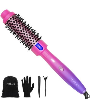 Thermal Brush Blowout Heated Round Brush Heated Curling Brush Purple Adjustable TEM Settings Negative Ion 01-purple