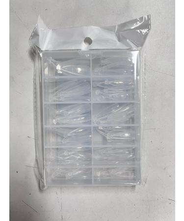 Kalolary 120Pcs Clear Dual Nail System - MOOLD ACYLL Stiletto Nail Extension Tips for Nail Art | 12 Sizes with Scale for Perfect Manicure - Buy Online on SooperMarket.com