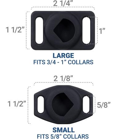 GoTags Engraved Airtag Dog Collar Holder - Personalized Slide On Tag for GPS Tracker - Customizable Pet ID Case - Track Dogs with Apple iPhone - Small Size - Buy Online on SooperMarket.com