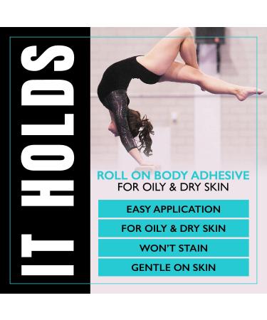 Roll-On Body Adhesive 2.0 oz - Sweat Resistant for Oily & Dry Skin, Clear & Non-Toxic - Made in USA - Buy Online on SooperMarket.com