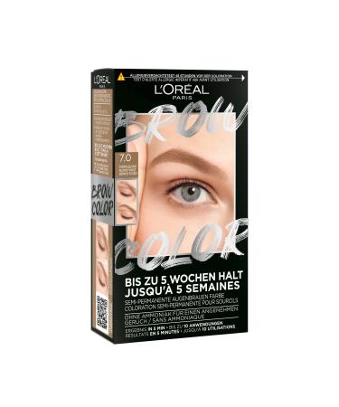 L'Or al Paris eyebrow color for a bright and perfectly maintained look ammonia -free eyebrow paint up to 10 applications p Pack brow color 7.0 dark blonde