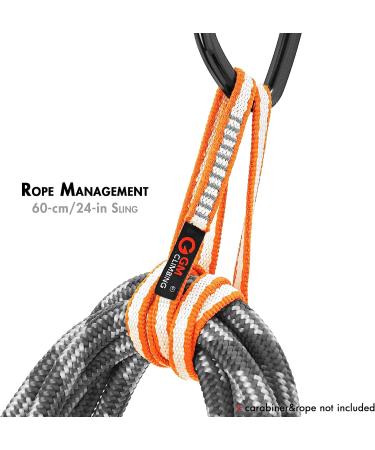 GM CLIMBING 11mm UHMWPE Sling Runner 22kN CE UIAA Certified Orange 30cm / 12inch - Buy Online on SooperMarket.com