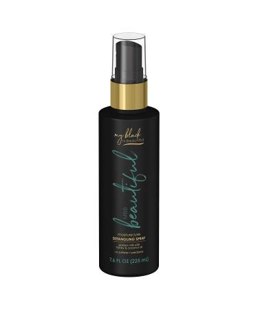 My Black is Beautiful Detangler Spray, Sulfate Free, for Curly and Coily Hair with Coconut Oil, Honey and Turmeric, 7.6 fl oz