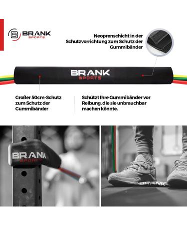 Brank Sports Resistance Tapes - Ultimate Muscle Building Fitness Straps | High-Quality Resistance Bands for Strength Training | Free Training Guide Included - Full Pack - Buy Online on SooperMarket.com