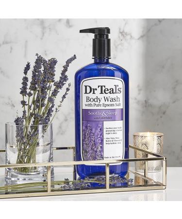 Dr Teal's Lavender Epsom Salt Body Wash 24oz - Soothing & Moisturizing Formula - Buy Online on SooperMarket.com