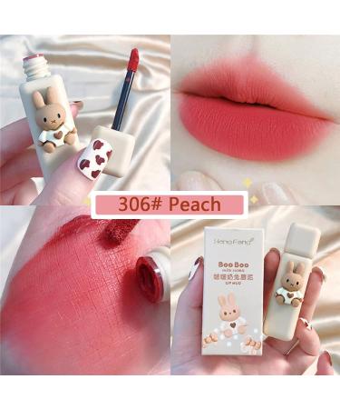 Domality 4pcs Bunny Rabbit Lip Gloss Set | 4 Colors Matte Velvet Mousse Liquid Lipstick | Long Lasting & Waterproof Lip Makeup Kit - Buy Online on SooperMarket.com
