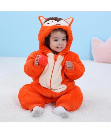 COOKY.D Baby Animal Hooded Winter Romper | 24-30 Months Fox Snowsuit Coat - Buy Online on SooperMarket.com