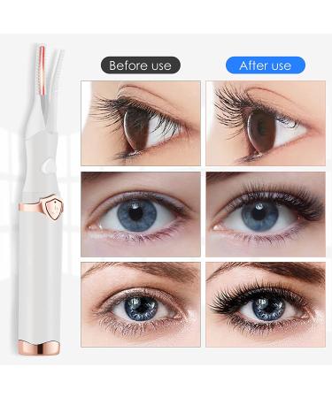 USB Rechargeable Heated Eyelash Curler | 2-in-1 Clip-Type & Comb Design | 3 Temperature Modes | Quick & Long-Lasting Curl - Buy Online on SooperMarket.com