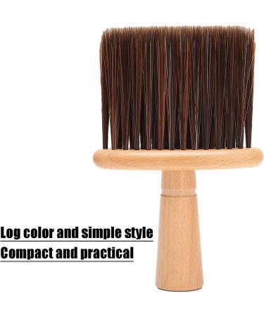 Large Barber Hair Cutting Brush with Wooden Handle Barber Face Brush for Face Neck Duster Hair Cutting Accessories (Brown) - Buy Online on SooperMarket.com