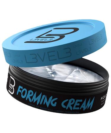 L3 Level 3 Forming Cream - Natural Look Hairstyle - Improves Volume - No Stickiness Level Three Hair Cream