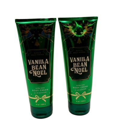 Bath and Body Works 2 Pack Vanilla Bean Noel Ultra Shea Body Cream 8 Oz.