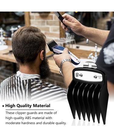 Wahl Professional Hair Clipper Guards Set - 10 Pcs Coded Cutting Guides #3170-400, 1/8 to 1 Inch - Fits All Wahl Clippers, Black - Buy Online on SooperMarket.com