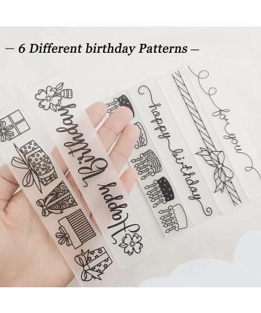 6Pcs Birthday Plastic Embossing Folders - DIY Craft Gift Templates for Happy Birthday, Love You, Cake Mold - Perfect for Paper Card Making, Scrapbooking, and Craft Decoration - Buy Online on SooperMarket.com