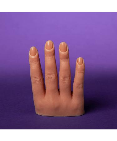 Silicone Practice Half Hand for Acrylic Nails by Nail Nobility - Ideal for Nail Techs - Flexible, Reusable, Realistic Design - Buy Online on SooperMarket.com