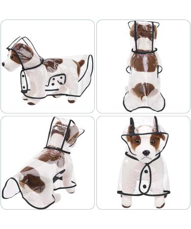 Petcute Waterproof Dog Raincoat with Hood - Transparent PVC Breathable & Button Closure for Medium & Large Dogs (Size M Black) - Buy Online on SooperMarket.com