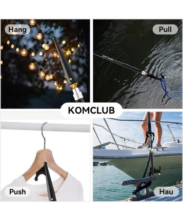 KOMCLUB Telescoping Boat Hooks - 3 Stage Aluminum Push Pole - Lightweight & Floating - Non-Slip Rubber Handle - Durable Boating Accessories - Multi-Color Rust-Resistant Boat Gaff - 12FT - Buy Online on SooperMarket.com