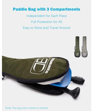 OCEANBROAD SUP Paddle Board Paddle 3 Pieces Adjustable Carbon Shaft Stand up Paddle with Bag Blue - Buy Online on SooperMarket.com
