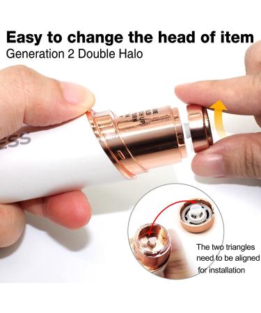 Gen 1 Facial Hair Remover Replacement Heads - Compatible with Finishing Touch Flawless Tool - 2 Count, 18K Gold-Plated Rose Gold - Buy Online on SooperMarket.com
