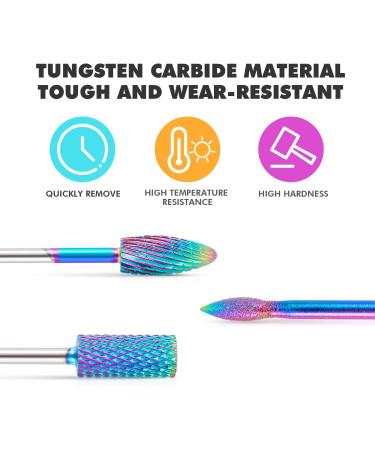 MAQUITA 8pcs Tungsten Steel Electric Nail Drill Bits Set - Manicure Pedicure Kit for Home Salon Use - Buy Online on SooperMarket.com