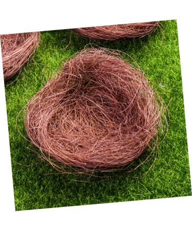 Unomor 12th Simulated Bird Nest - Decorative Easter Egg Nest for Outdoor & Tree Decoration | Mini Hemp Silk Birds 12x12cm Coffee - Buy Online on SooperMarket.com