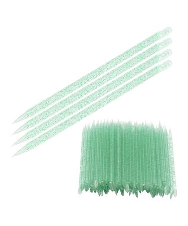 Nail Stick Cuticle Manicure Pedicure Stick 100pcs Double Sided for Home Use for Nail Salon(green)
