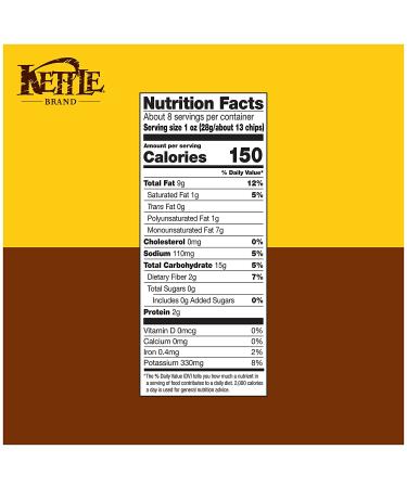Kettle Brand Sea Salt Potato Chips - Gluten-Free & Non-GMO - 7.5 oz Bag - Buy Online on SooperMarket.com