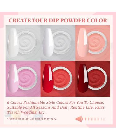 Honey Joy Dip Powder Nail Kit - 6 Color Set with Base & Top Coat, Activator, Brush, File - No Lamp Needed - Dip-9pcs-01 - Buy Online on SooperMarket.com