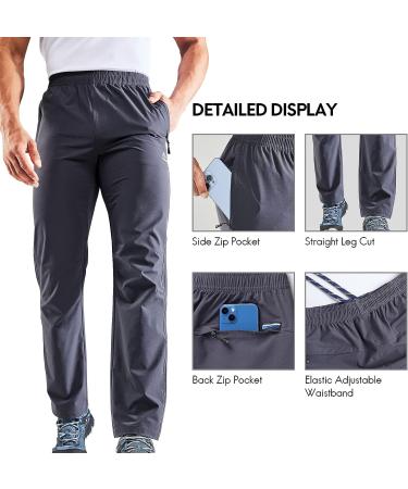 Haimont Men's Lightweight Hiking Stretch Pants | Quick Dry Nylon, UPF50 & Water Resistant, Zipper Pockets | Odyssey Grey X-Large - Buy Online on SooperMarket.com