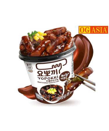 Yopokki Double Pack Sweet/Spicy + Jjajang Beans - Tteokbokki Rice Cake Cups - 260g OG Asia - Authentic Korean Snack - International Shipping - Buy Online on SooperMarket.com