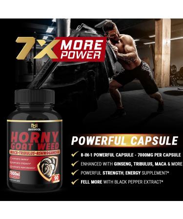 BMVINVOL Horny Goat Weed Capsules - 7000mg - Pack of 2 - 180 Capsules - Buy Online on SooperMarket.com