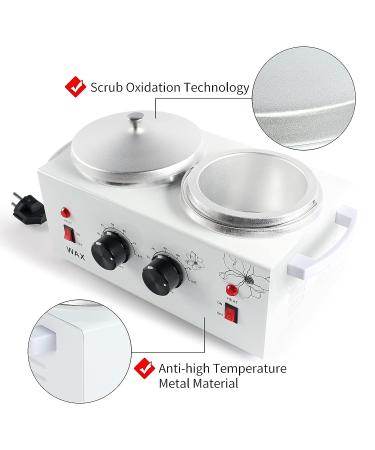 Beth Lee Professional Electric Double Wax Warmer Set - 41 Piece Hair Removal Kit with Hard Wax Beads, Applicator Sticks, and Dual Heater Machine - Buy Online on SooperMarket.com