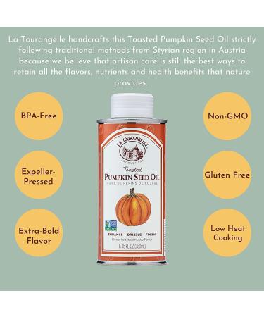 La Tourangelle Toasted Pumpkin Seed Oil - 8.45 fl oz (250 ml) | Gourmet Cooking Oil - Buy Online on SooperMarket.com