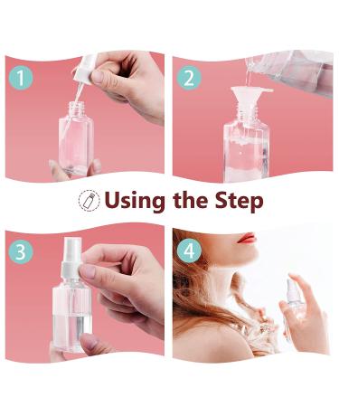 24 Pcs HULISEN Travel Spray Bottles 2oz - Fine Mist, Leak-proof, Refillable - Ideal for Baby Showers - Buy Online on SooperMarket.com